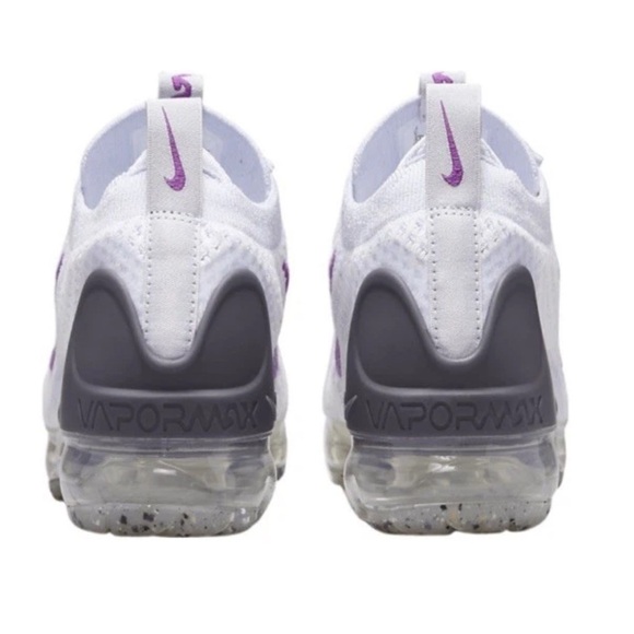 Nike Air VaporMax FK -White Football Grey Hot Fuchsia Dark Raisin - 5.5Y /W 7 - Picture 3 of 10